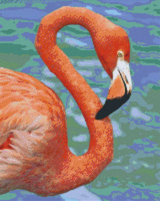 Flamingo Sixteen [16] Baseplate PixelHobby Mini-mosaic Art Kit